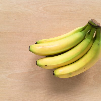 Bananas On Wooden Table