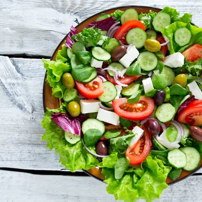 greek salad with feta cheese