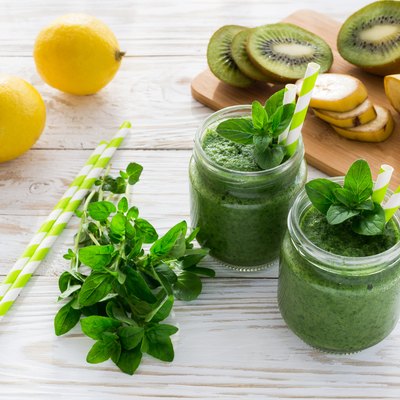Healthy green fruit juice