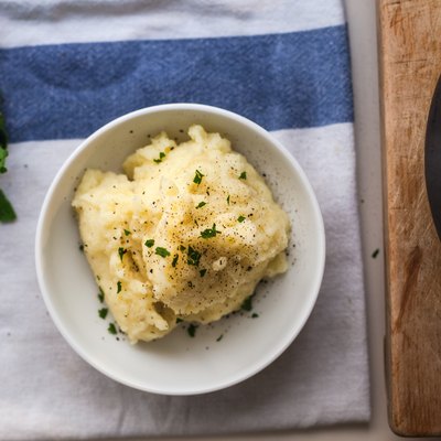 Homemade rustic mashed potatoes for eating after colonoscopy