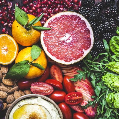 Healthy Vegan Snack Board Pink Grapefruit