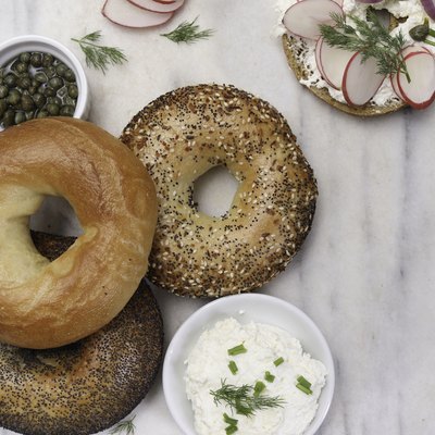 Bagels, Capers and Cream Cheese