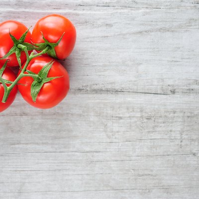 Directly Above Shot Of Cherry Tomatoes On Table