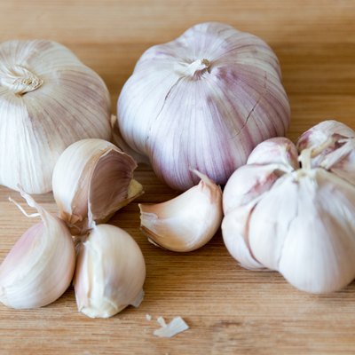 Garlic On Cutting Board