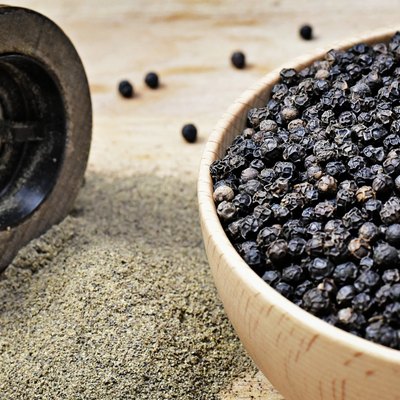 Close up shot of black pepper
