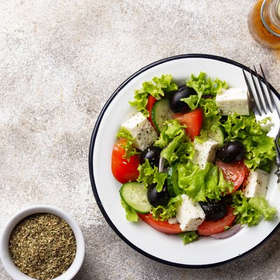 Traditional Greek salad with feta