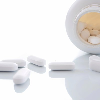 Close-Up Of Pills On White Background