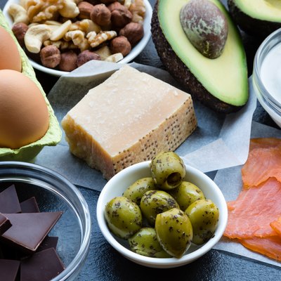 Food Background High in Healthy Fats