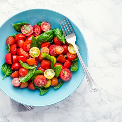 Tomatoes salad with basil