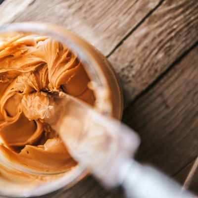 Peanut butter oil stirred