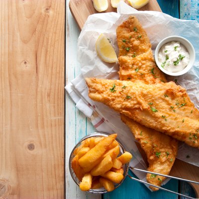Rustic fish and chips