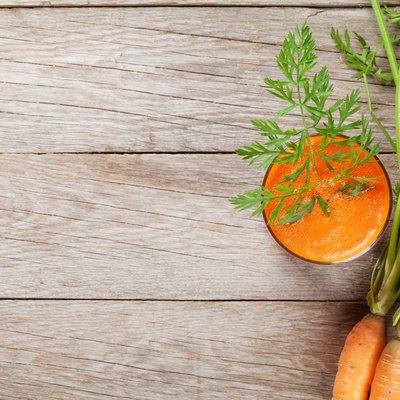 Fresh vegetable smoothie. Carrot juice