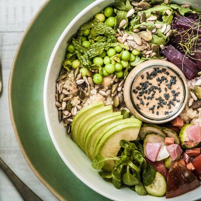 Grain Bowl with Peanut Sauce