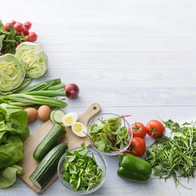 Salads: Ingredients for Salad Still Life