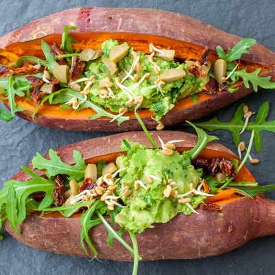 baked sweet potato stuffed