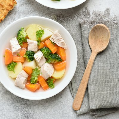 Bowl of chicken soup