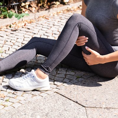 Woman With hurt Thigh Muscle