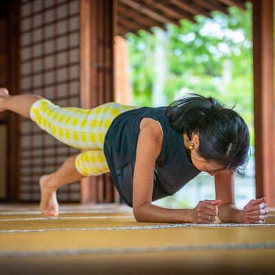 women doing yoga