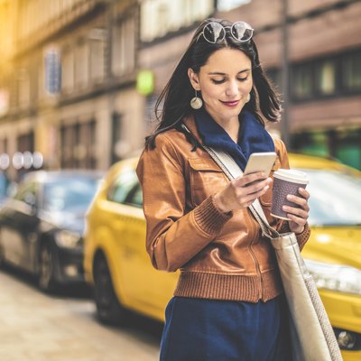 Beautiful woman spending time in the city