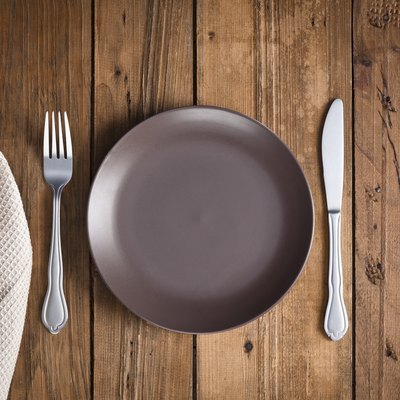 Place setting shot directly above