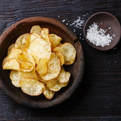 Potato chips and salt