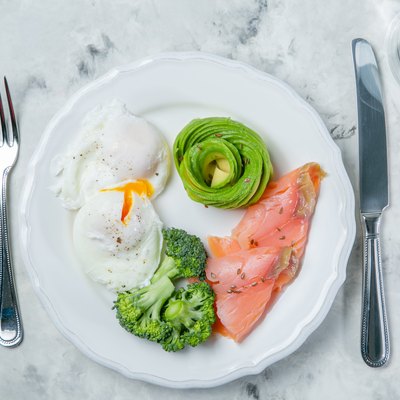 Ketogenic food concept - plate with keto food