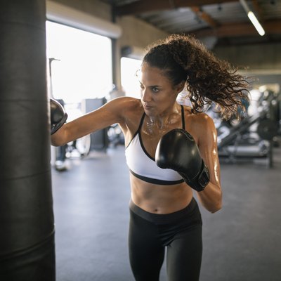 Young female boxer