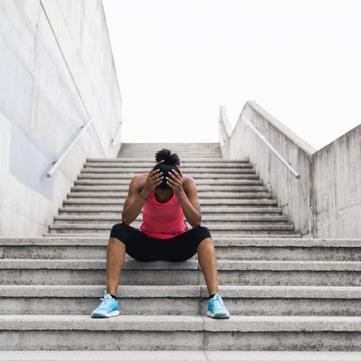 Tired jogger