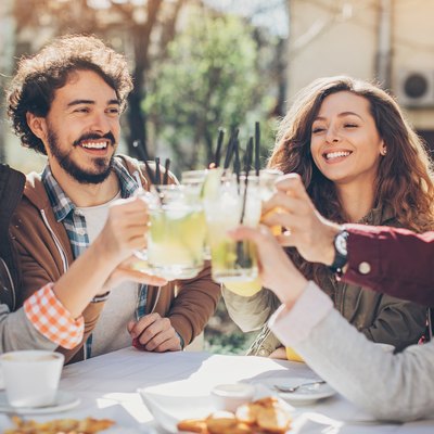 Friendly toast for dry january with mocktails