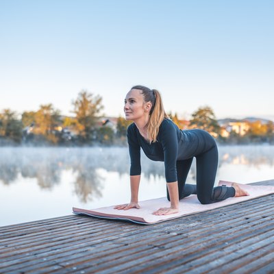 Yoga pose - cow pose (bitilasana)
