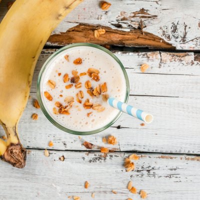 Banana milkshake or smoothie