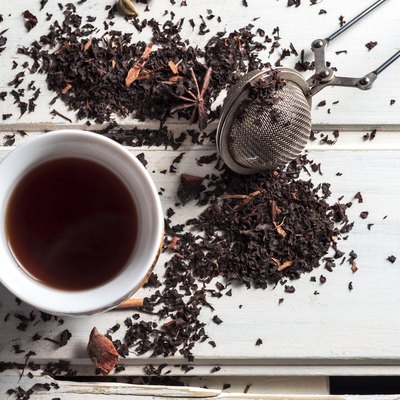 Directly Above Shot Of Tea On Table