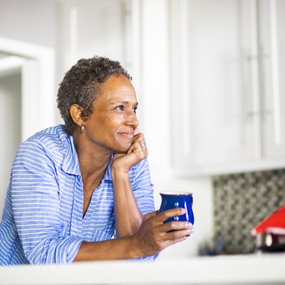 Senior Black Woman with Coffee