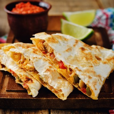 Chicken Bell pepper quesadilla