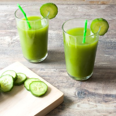 Cucumber juice nutrition glasses