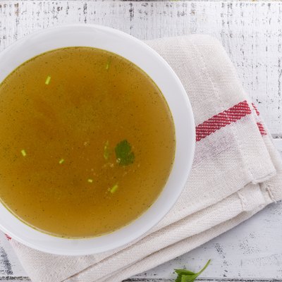Bone broth soup made from beef