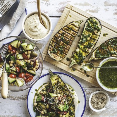 Grilled Eggplant Healthy Dinner Party