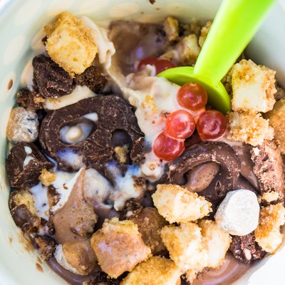 Decadent frozen yogurt treat