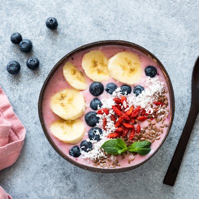 Acai Vegan Smoothie Coconut Bowl