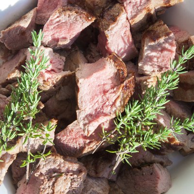 Diced moose meat