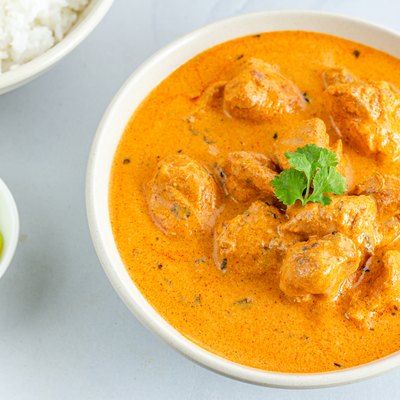 Creamy Indian Chicken Curry with Rice