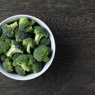 Fresh green broccoli in a bowl