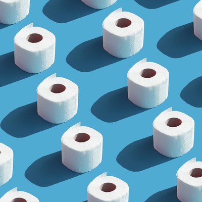 White roll toilet paper