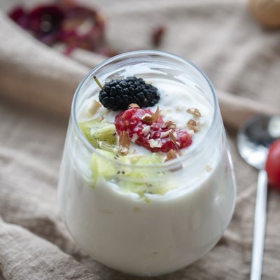 homemade fruit yogurt