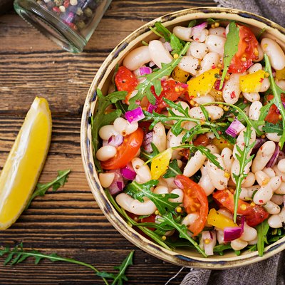 White bean cannellini salad omega 3 vegan salad