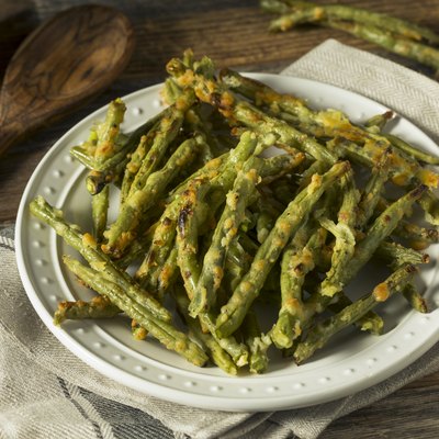 Homemade Baked Parmesan Green Bean Fries