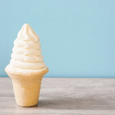 soft-serve ice cream on the table.
