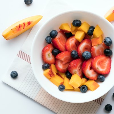 Bowl of healthy fresh berries fruit salad