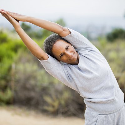 African American Senior Woman Yoga Instructor