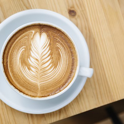Cappuccino on a Wooden Table